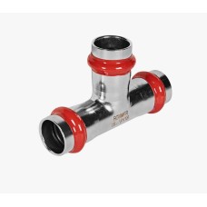 Тройник равнопроходной ВПр, 18, из нержавеющей стали прессовой ROMMER