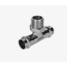 Тройник-переходник ВПр-НР, 18х3/4, из нержавеющей стали прессовой ROMMER