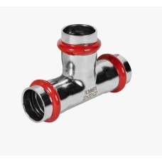 Тройник равнопроходной ВПр, 22, из нержавеющей стали прессовой ROMMER