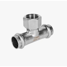 Тройник-переходник ВПр-ВР, 22х3/4, из нержавеющей стали прессовой ROMMER