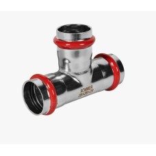 Тройник равнопроходной ВПр, 28, из нержавеющей стали прессовой ROMMER