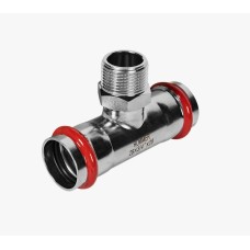 Тройник-переходник ВПр-НР, 28х3/4, из нержавеющей стали прессовой ROMMER