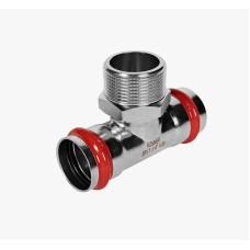 Тройник-переходник ВПр-НР, 35х1 1/4, из нержавеющей стали прессовой ROMMER