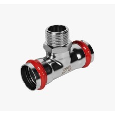 Тройник-переходник ВПр-НР, 35х1, из нержавеющей стали прессовой ROMMER