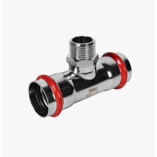 Тройник-переходник ВПр-НР, 42х1, из нержавеющей стали прессовой ROMMER