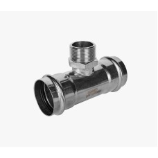 Тройник-переходник ВПр-НР, 54х1 1/4, из нержавеющей стали прессовой ROMMER