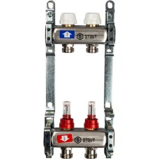 Коллектор Stout из нержавеющей стали с расходомерами  2 выхода