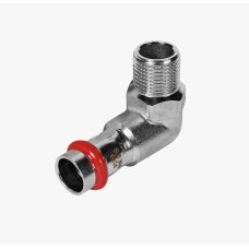 Угольник-переходник ВПр-НР, 15х1/2, из нержавеющей стали прессовой ROMMER