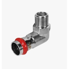 Угольник-переходник ВПр-НР, 18х1/2, из нержавеющей стали прессовой ROMMER