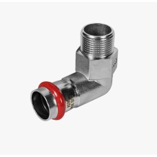 Угольник-переходник ВПр-НР, 22х3/4, из нержавеющей стали прессовой ROMMER