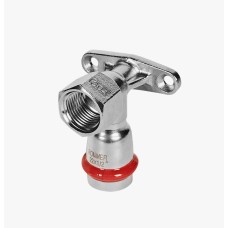 Угольник настенный с креплением ВПр-ВР, 22х1/2, из нержавеющей стали прессовой ROMMER